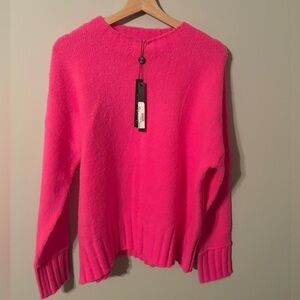 Lyla + Luxe tanya crewneck candy pink sweater
